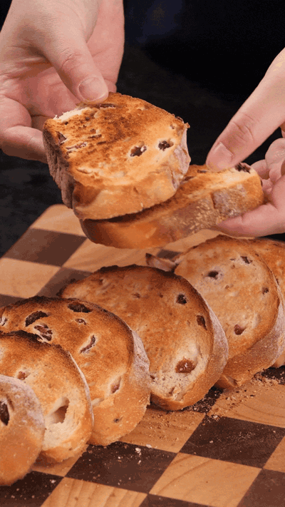 歐包切片，復烤烤脆